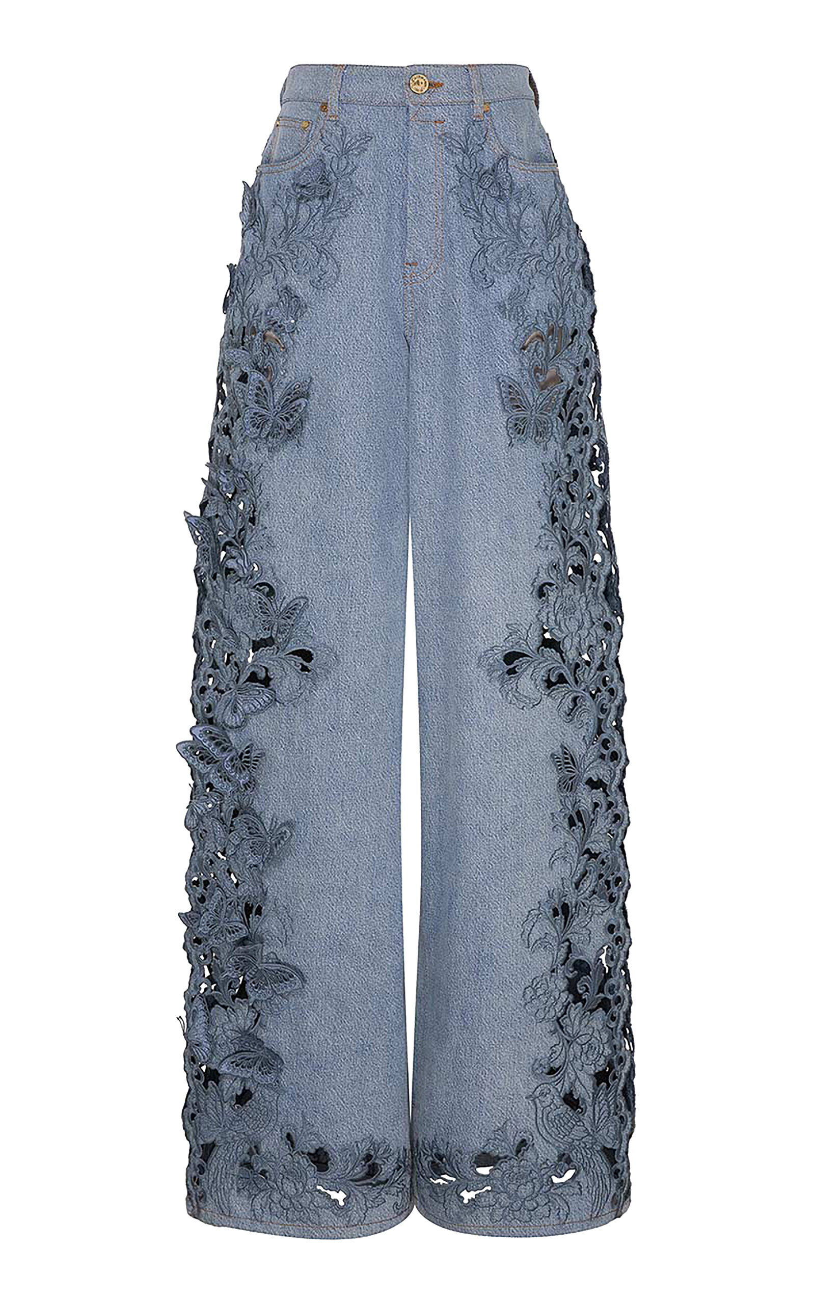 Zimmermann Zimmermann Becoming Embroidered Cotton Jeans