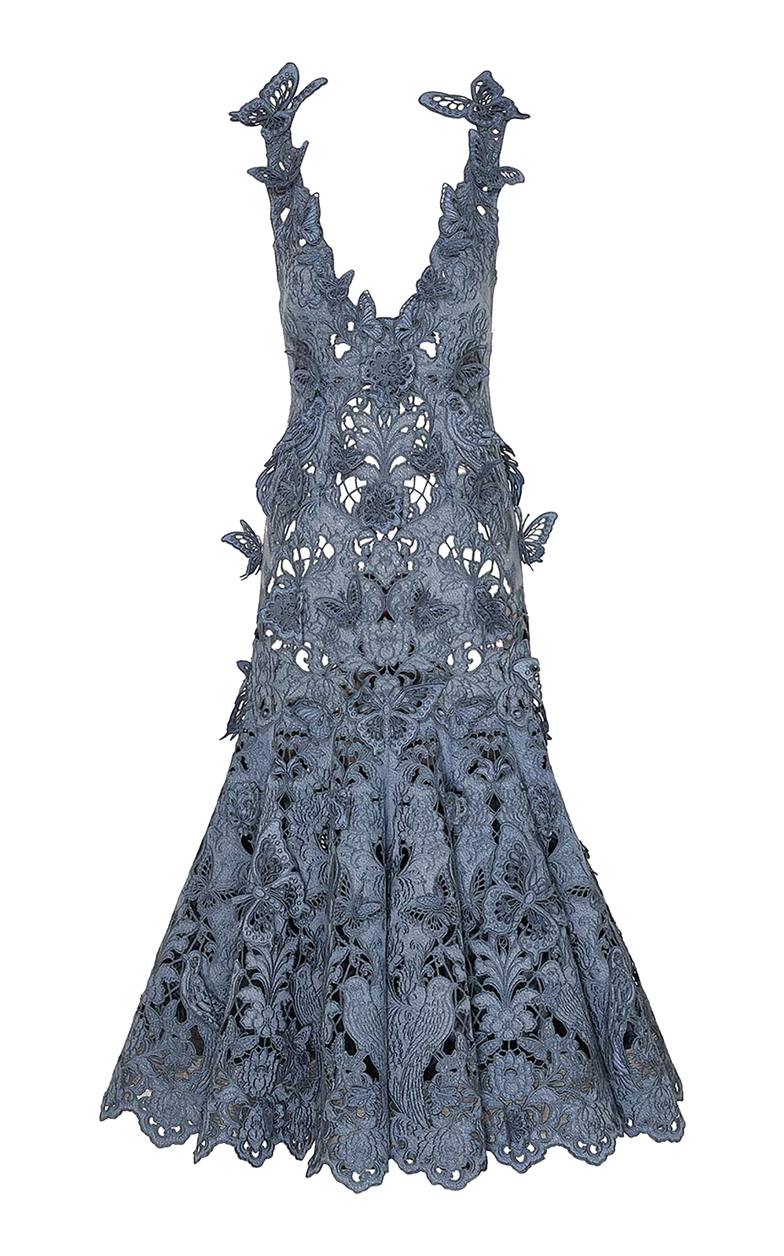 Zimmermann Zimmermann Becoming Embroidered Leather Maxi Dress