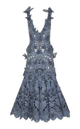 Zimmermann Zimmermann Becoming Embroidered Leather Maxi Dress