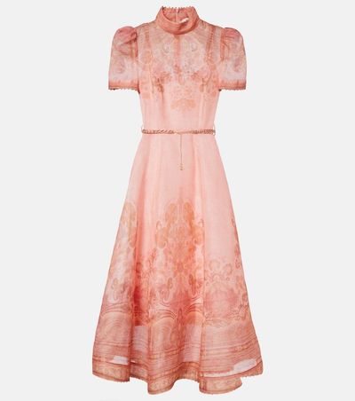 Zimmermann Zimmermann Belted paisley linen and silk midi dress