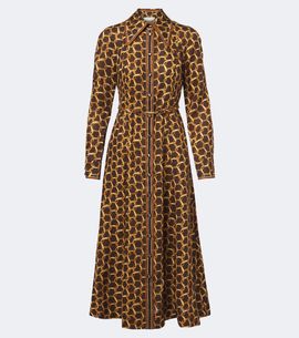 Zimmermann Zimmermann Belted printed linen shirt dress