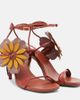 Zimmermann Zimmermann Brightside floral-appliqué leather sandals - 1