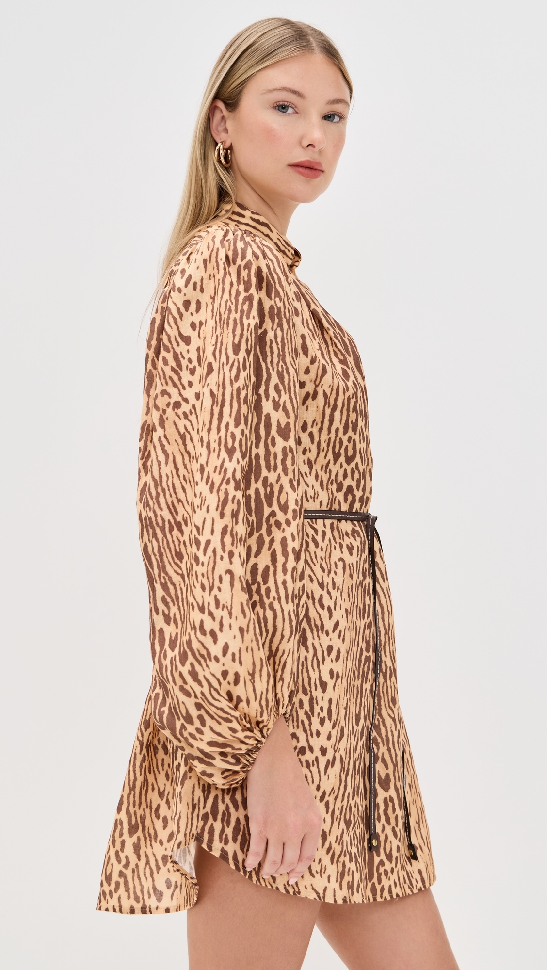 Zimmermann - Cascadian Tunic Dress Tan Leopard 4