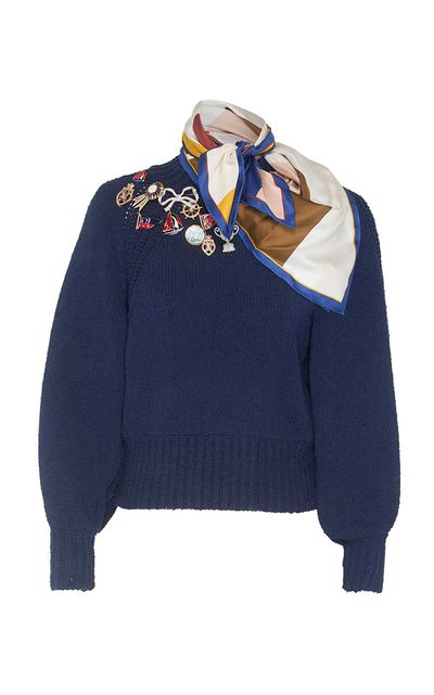 Zimmermann Zimmermann Clash Embellished Cotton Sweater