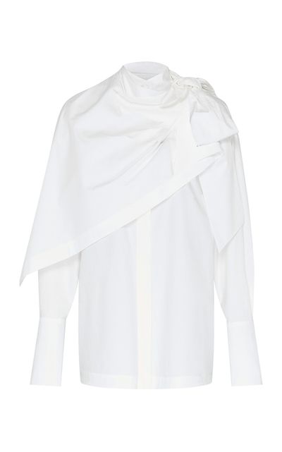 Zimmermann Zimmermann Clash Poplin Cotton Drape Shirt