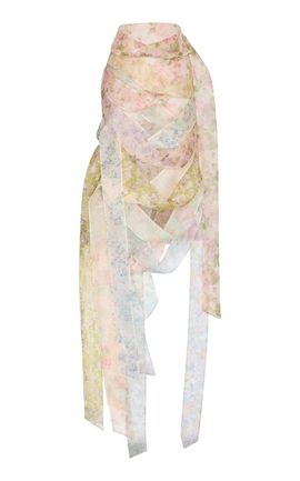 Zimmermann Zimmermann Clash Silk Ribbon Midi Skirt