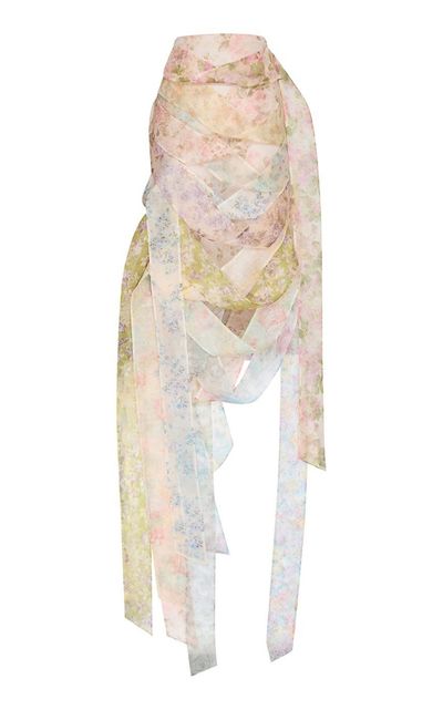 Zimmermann Zimmermann Clash Silk Ribbon Midi Skirt