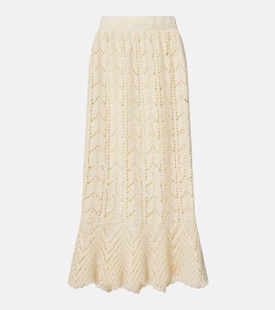 Zimmermann Zimmermann Crochet cotton midi skirt
