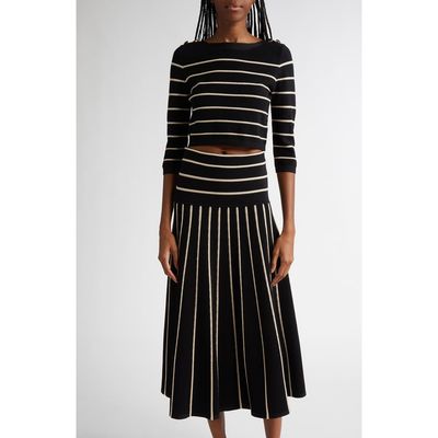 Zimmermann Zimmermann Crush Stripe Crop Sweater