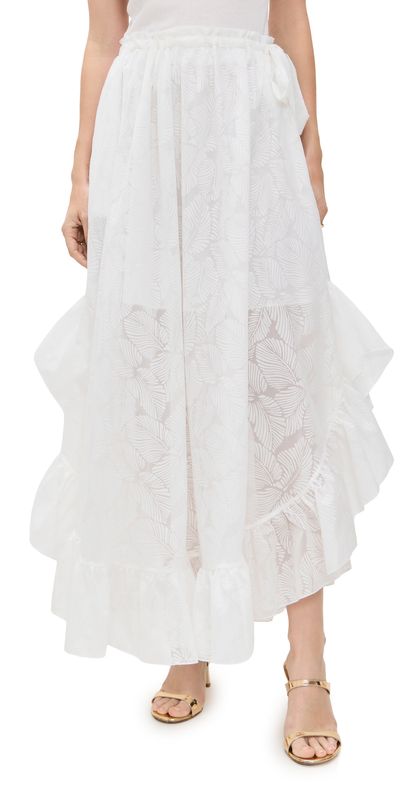 Zimmermann Zimmermann Daylight Ruffle Skirt Ivory