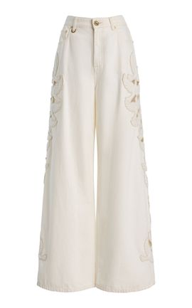 Zimmermann Zimmermann Denim Applique Relaxed Flare