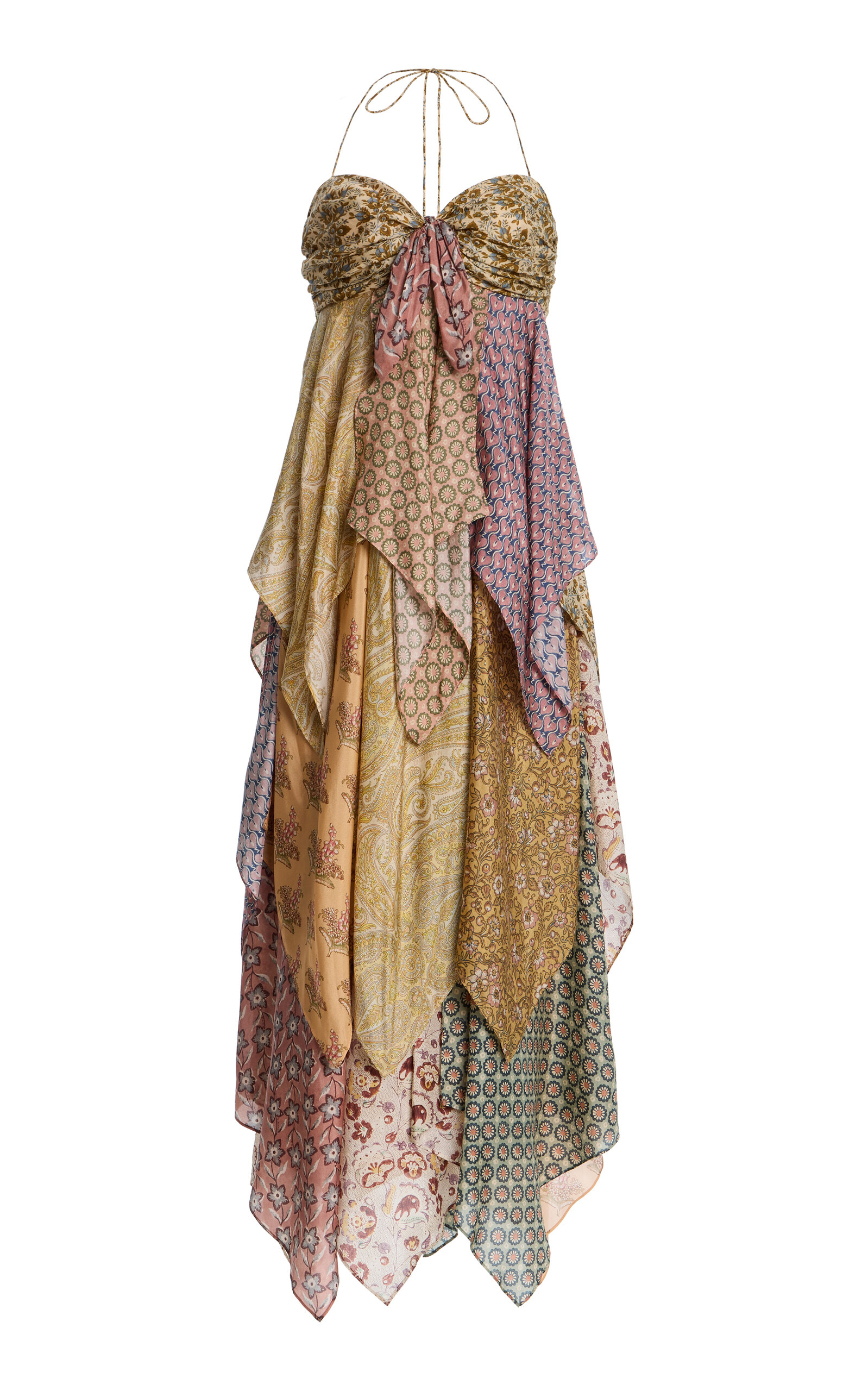Zimmermann Zimmermann Fairlight ScarfDetailed Silk Midi Dress