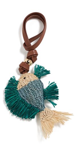 Zimmermann Zimmermann Fish Raffia Bag Charm Blue One