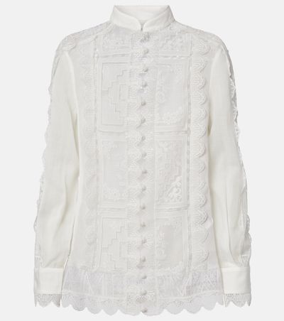 Zimmermann Zimmermann Floral lace ramie shirt