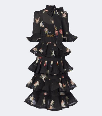 Zimmermann Zimmermann Floral pleated ruffled midi dress