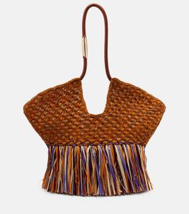 Zimmermann Zimmermann Goldentime Medium fringed raffia tote bag