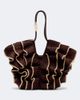 Zimmermann Zimmermann Goldentime Medium ruffled raffia tote bag - 1