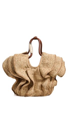 Zimmermann Zimmermann Goldentime Small Ruffle Tote Natural One