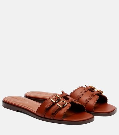 Zimmermann Zimmermann Goldie leather slides