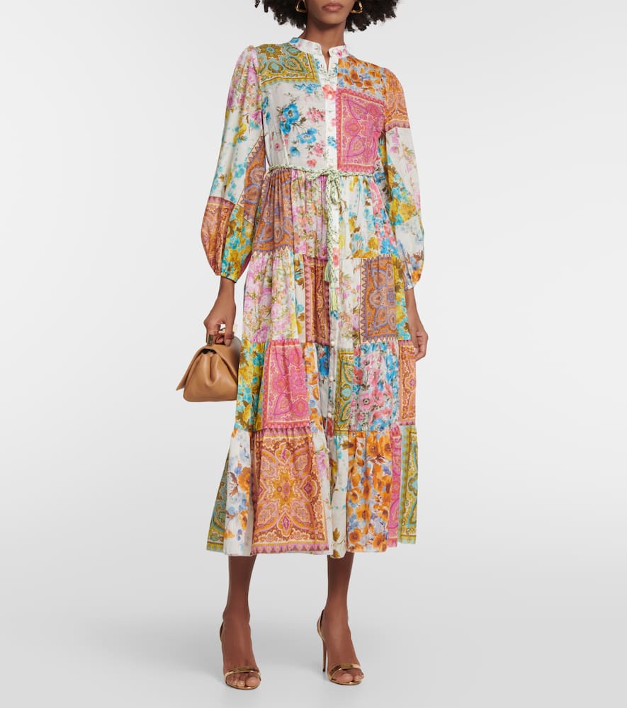 Zimmermann - Halcyon patchwork cotton midi dress