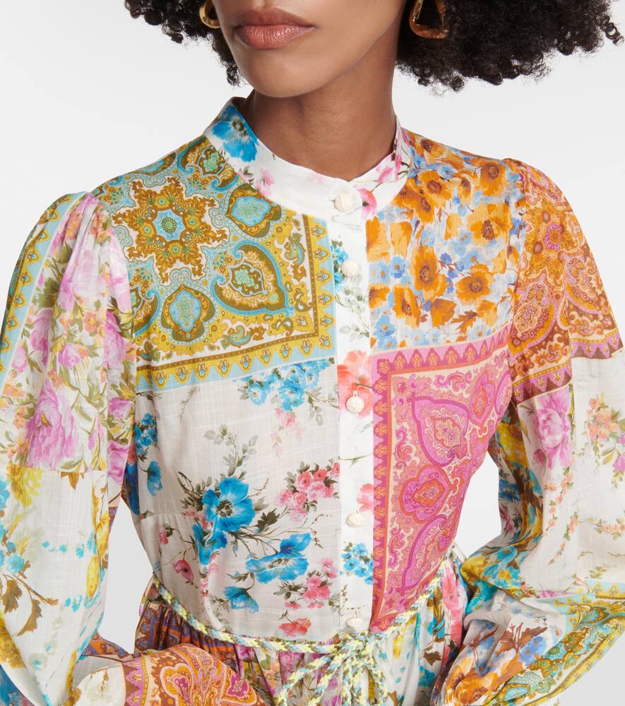 Zimmermann - Halcyon patchwork cotton midi dress