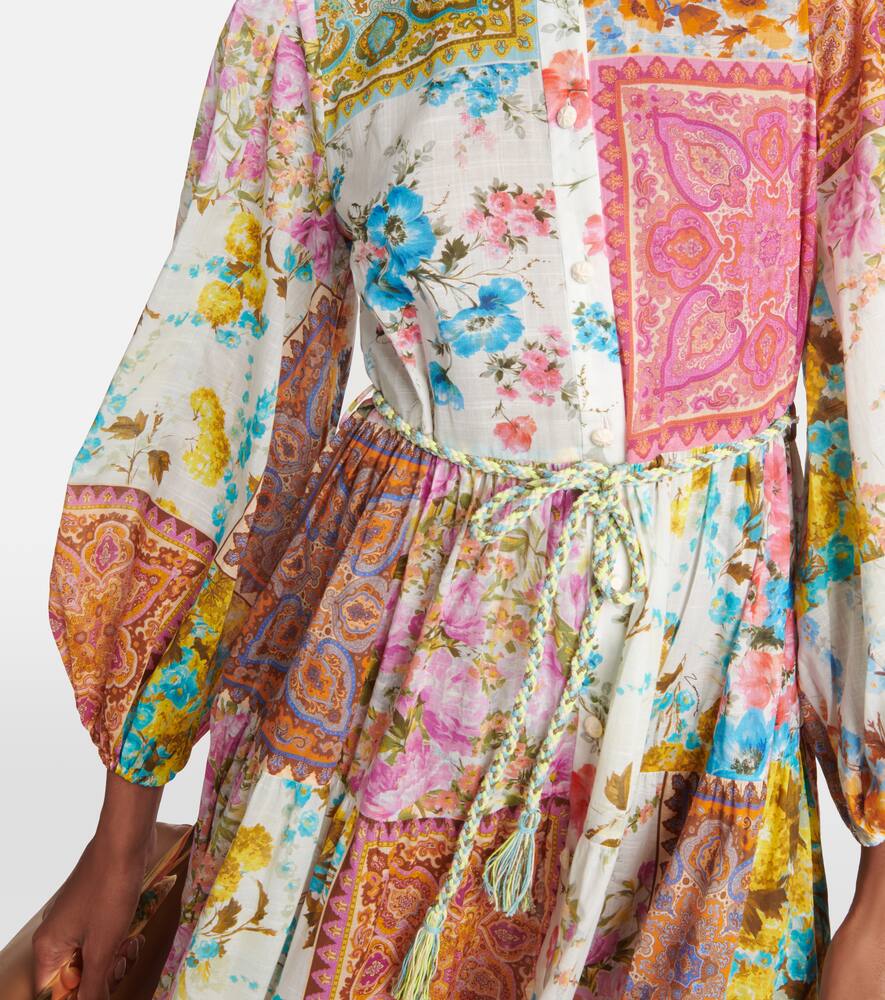 Zimmermann - Halcyon patchwork cotton midi dress
