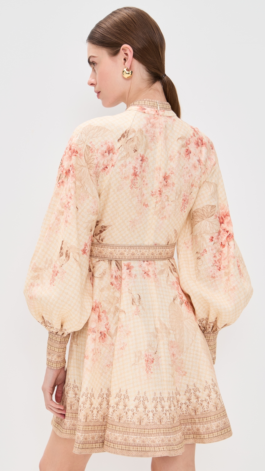 pink mini puff sleeve dress Olio Rose Ruffle Mini Dress Pink / L