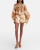 Zimmermann Zimmermann Indra beaded printed linen shorts - 2