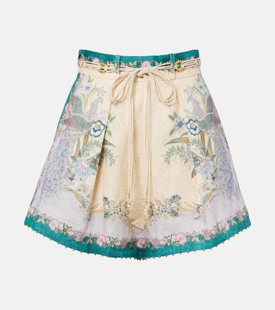Zimmermann Zimmermann Indra printed linen shorts
