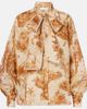 Zimmermann Zimmermann Indra printed tie-neck ramie blouse - 1