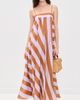 Zimmermann Zimmermann Indra Stripe Silk Maxi Dress Lilac Tan - 2
