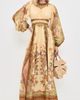 Zimmermann Zimmermann Indra Waisted Maxi Dress Cream Khaki Scarf Floral - 5