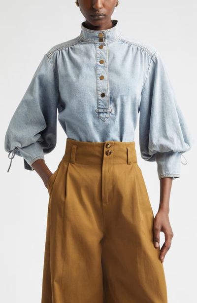 Zimmermann Zimmermann Kindred Spirit Denim Pullover Top