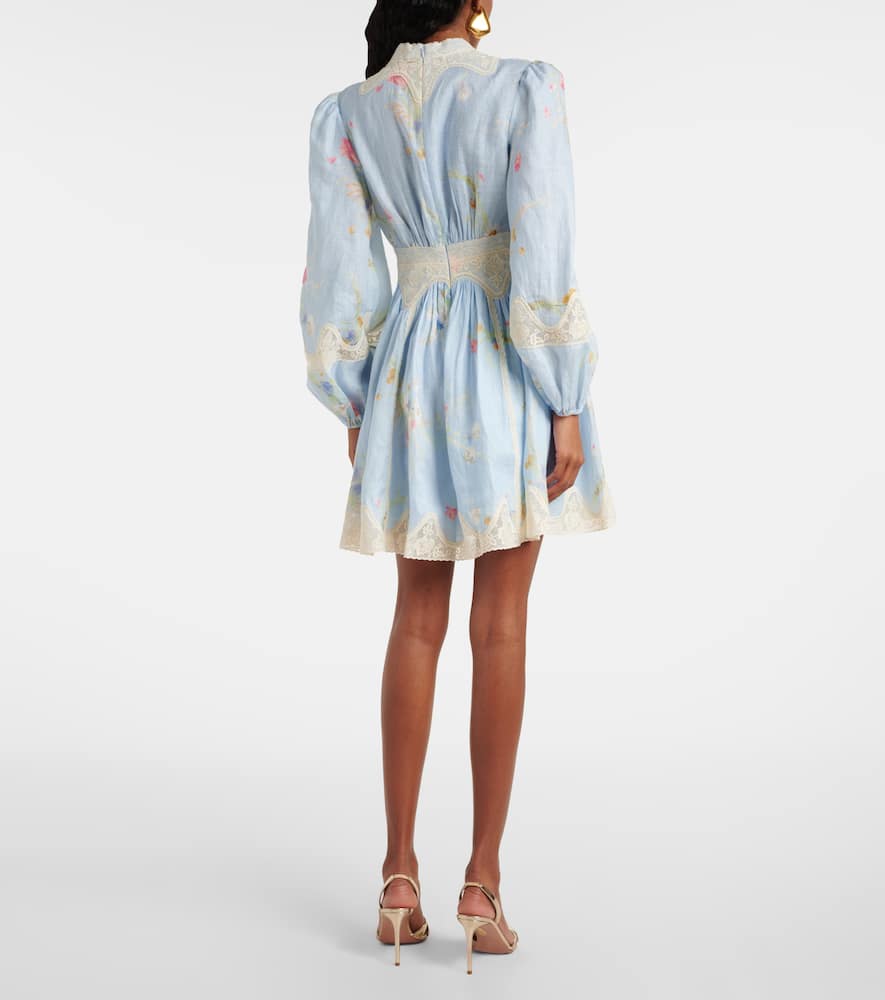 zimmermann lucky embroidered mini dress Lucky Embroidered Belted Mini Dress