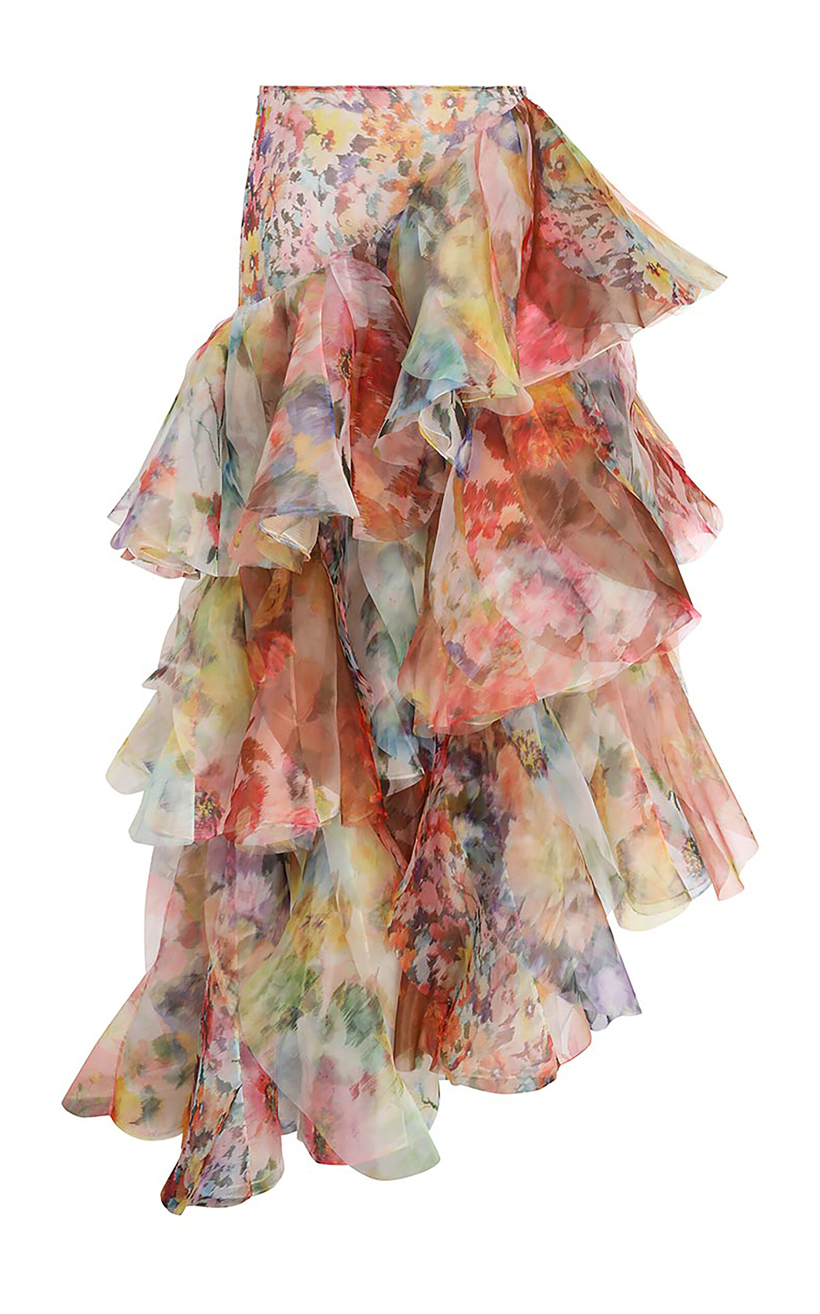 Zimmermann Zimmermann Luna Ruffled Floral Midi Skirt Floral 3