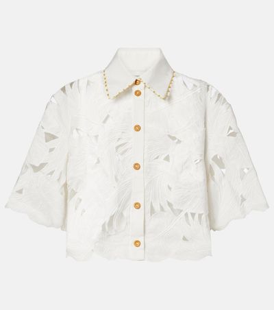 Zimmermann Zimmermann Mahon embroidered cotton poplin shirt