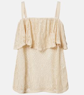 Zimmermann Zimmermann Mahon knitted ruffled lace top