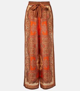 Zimmermann Zimmermann Mahon paisley silk palazzo pants