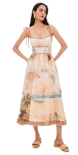 Zimmermann Zimmermann Mahon Picnic Dress Island Map Blue
