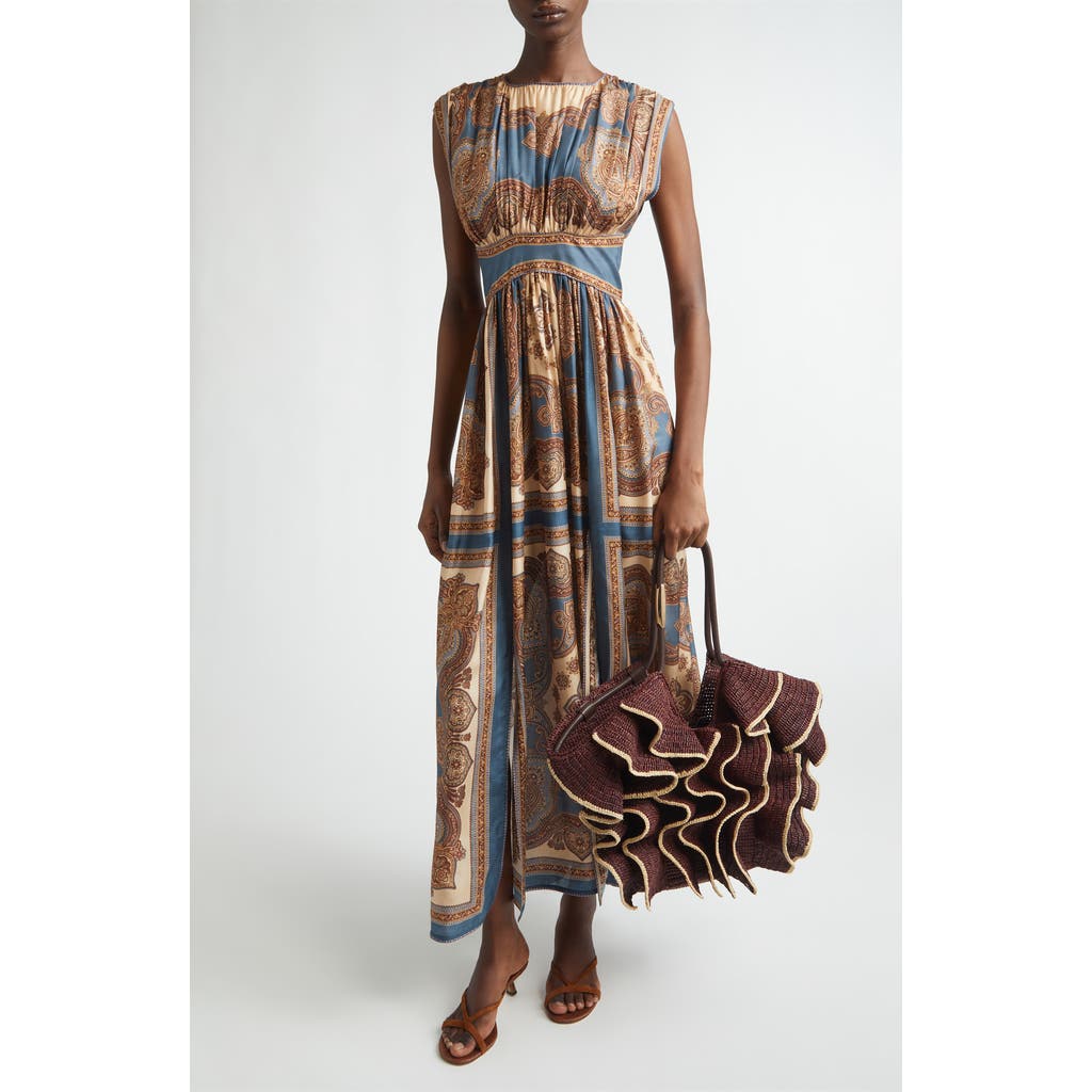 Zimmermann Zimmermann Mahon Print Empire Waist Silk Maxi Dress