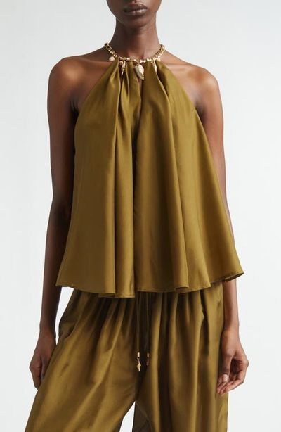Zimmermann Zimmermann Mahon Silk Habutae Halter Top
