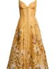 Zimmermann Zimmermann Momentum Floral Corded Linen & Silk Organza Midi Dress - 5