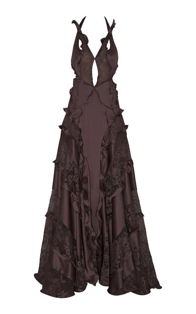 Zimmermann Zimmermann Motion Spliced Lace SilkBlend Maxi Dress