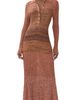Zimmermann Zimmermann Mouline Rib Polo Midi Dress Chocolate Multi - 1