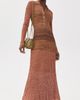 Zimmermann Zimmermann Mouline Rib Polo Midi Dress Chocolate Multi - 2
