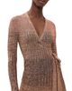 Zimmermann Zimmermann Mouline Rib Sweater Wrap Top Chocolate Multi - 1