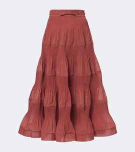 Zimmermann Zimmermann Pleated tiered midi skirt