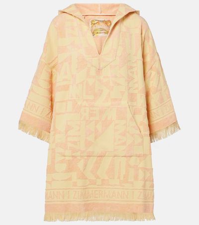 Zimmermann Zimmermann Pop fringed cotton terry minidress