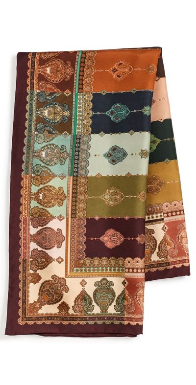 Zimmermann Zimmermann Printed Silk Square Maxi Scarf Prism Stripe One