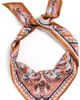 Zimmermann Zimmermann Printed Silk Tie Headscarf Blue Paisley Floral One - 1